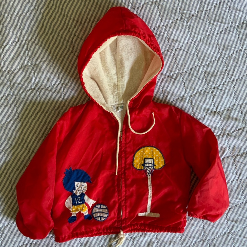 Vintage Little One’s Red Nylon Windbreaker